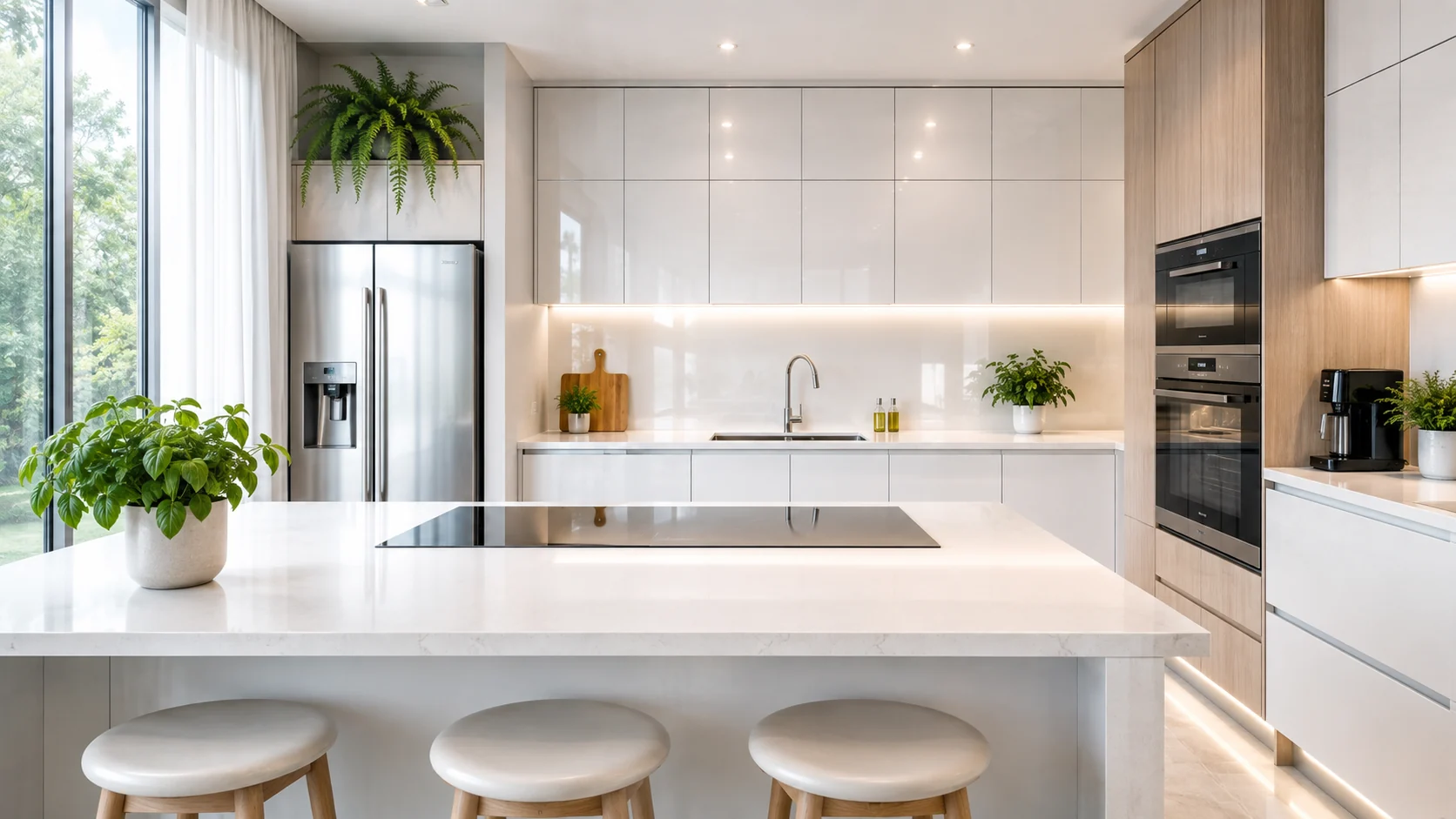 Detailed clean modern kitchen