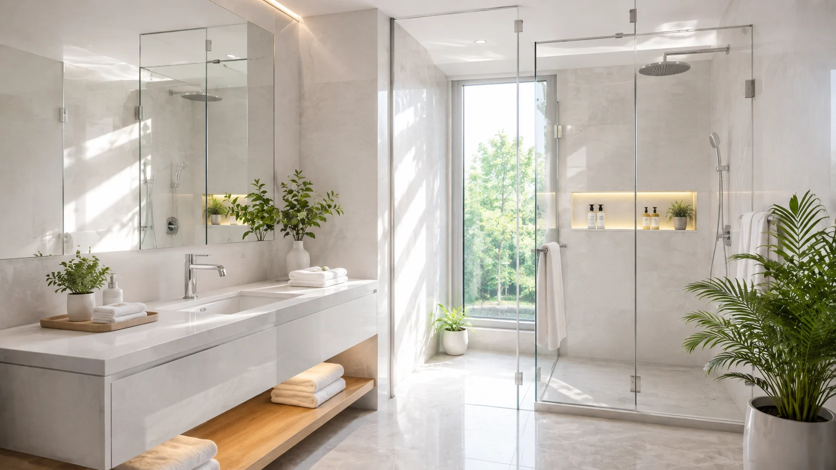 Freshly cleaned bathroom